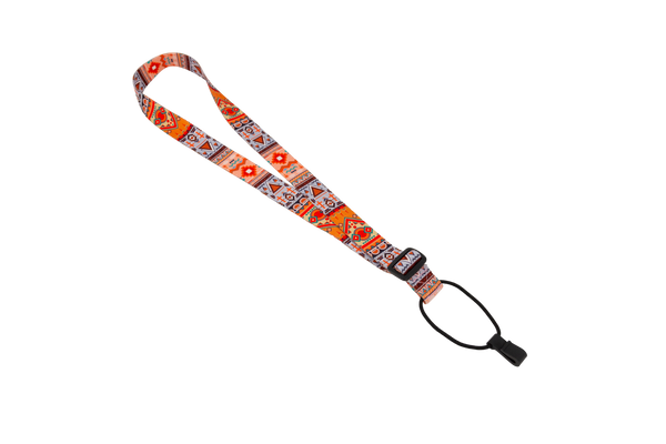 Fretz 1" Print Neck Ukulele Strap Orange