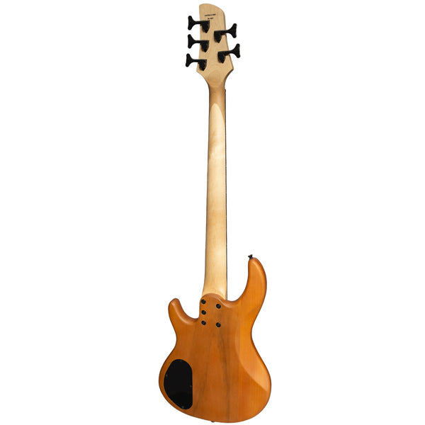 J&D 'Legacy Series' Mahogany & Zebrano T-Style Contemporary 5 String Electric Bass Guitar