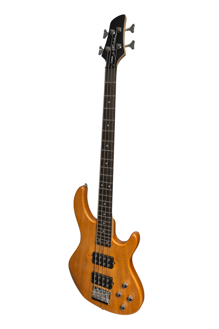 J&D Luthiers 4-String T-Style Contemporary Active Electric Bass Guitar (Natural Satin)