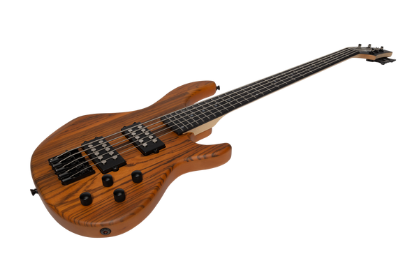 J&D Luthiers 5-String T-Style Contemporary Active Electric Bass Guitar (Natural Satin)