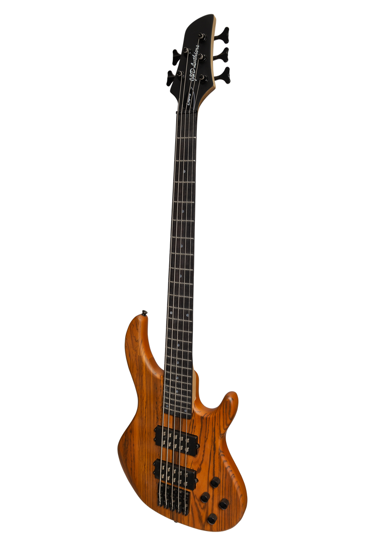 J&D Luthiers 5-String T-Style Contemporary Active Electric Bass Guitar (Natural Satin)