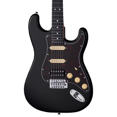 MOOER MSC10 ST-STYLE ELECTRIC GUITAR (BLACK/TORTOISE SCRATCH PLATE)