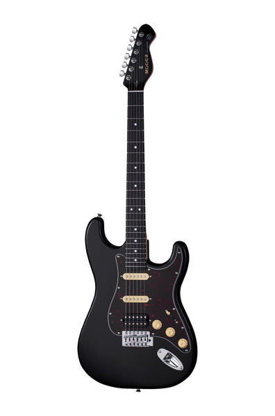 MOOER MSC10 ST-STYLE ELECTRIC GUITAR (BLACK/TORTOISE SCRATCH PLATE)