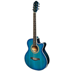 Martinez '41 Series' Folk Size Cutaway Acoustic-Electric Guitar (Blue Burst)