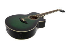 Martinez '41 Series' Folk Size Cutaway Acoustic-Electric Guitar (Green Burst)