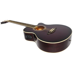 Martinez '41 Series' Folk Size Cutaway Acoustic-Electric Guitar (Purple Burst)