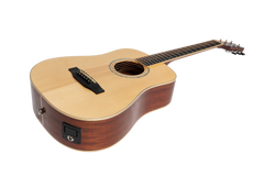 Timberidge '1 Series' Spruce Solid Top Acoustic-Electric Traveller Mini Guitar (Natural Satin)