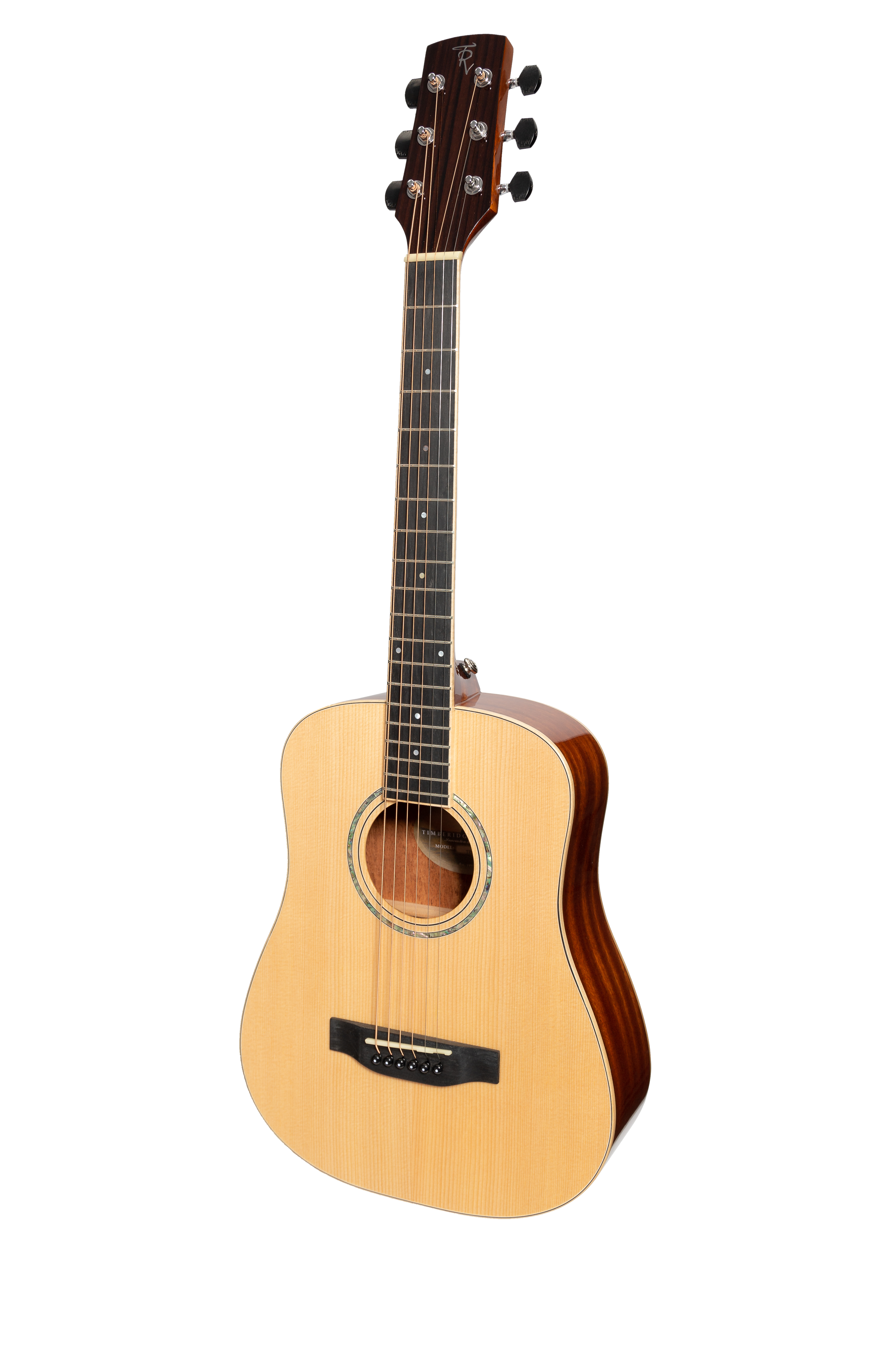 Timberidge '1 Series' Spruce Solid Top Acoustic-Electric Traveller Mini Guitar (Natural Satin)