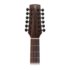 Timberidge 'Messenger Series' 12-String Mahogany Solid Top Acoustic-Electric Small Body Cutaway Guitar (Natural Satin)