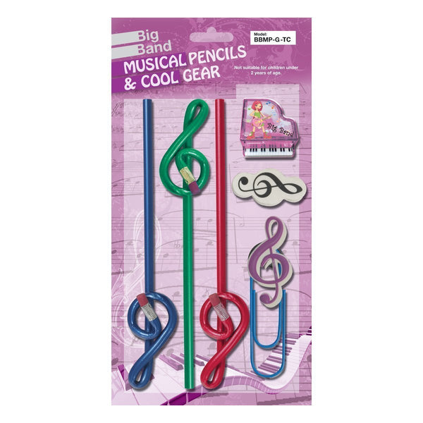 Big Band Pencil Set (Treble Clef Pink)-BBMP-G-TC