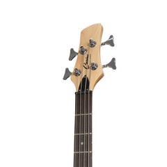 Casino '24 Series' Left Handed Mahogany Tune-Style Electric Bass Guitar Set (Natural Gloss)