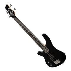 Casino '24 Series' Left Handed Short Scale Tune-Style Electric Bass Guitar Set (Black)