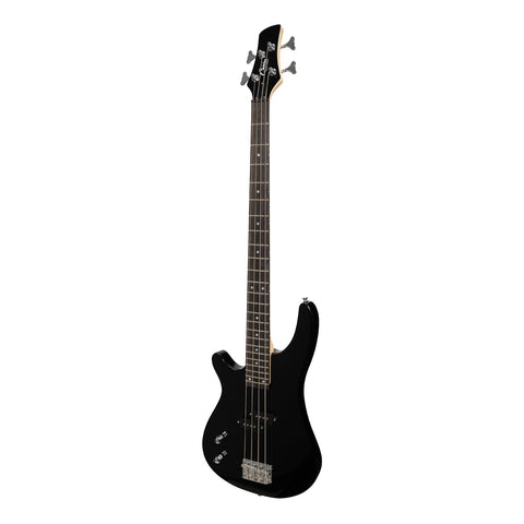 Casino '24 Series' Left Handed Tune-Style Electric Bass Guitar Set (Black)