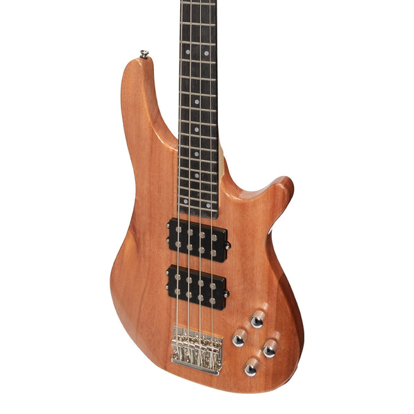 Casino '24 Series' Mahogany Tune-Style Electric Bass Guitar Set (Natural Gloss)