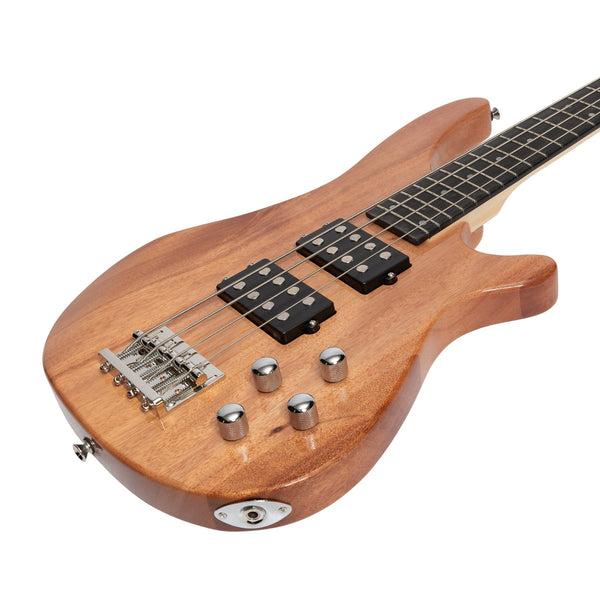 Casino '24 Series' Mahogany Tune-Style Electric Bass Guitar Set (Natural Gloss)