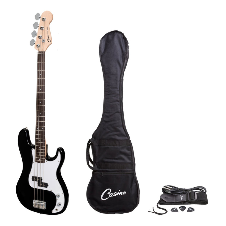 Casino P-Style Electric Bass Guitar (Black)