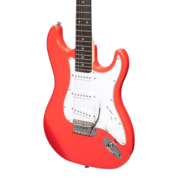 Casino ST-Style Electric Guitar and 10 Watt Amplifier Pack (Hot Lips Pink)