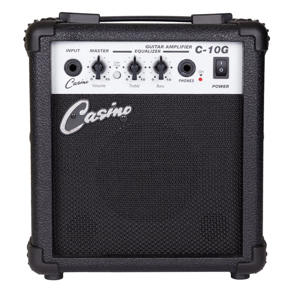 Casino ST-Style Electric Guitar and 10 Watt Amplifier Pack (Metallic Blue)