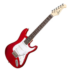 Casino ST-Style Short Scale Electric Guitar and 10 Watt Amplifier Pack (Transparent Wine Red)