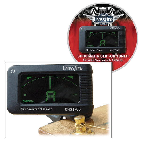 Crossfire CHST-65 Chromatic Clip-On Headstock Tuner-CHST-65