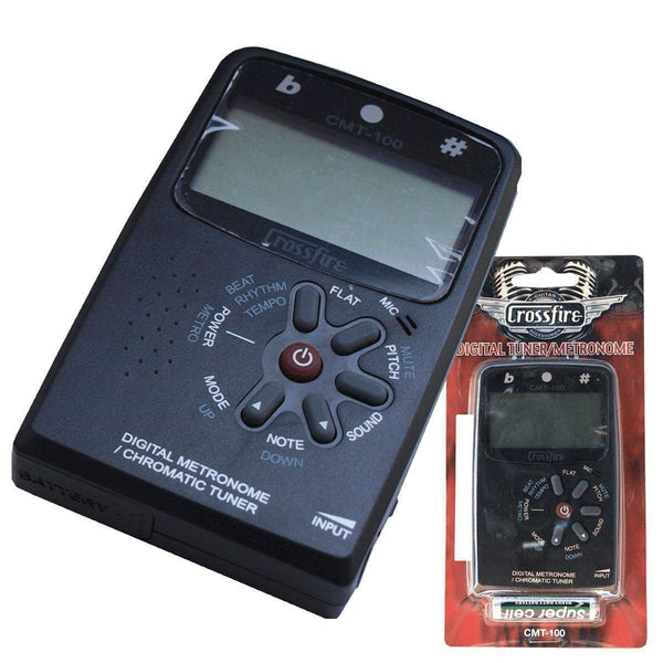 Crossfire Chromatic Tuner and Digital Metronome (Black)