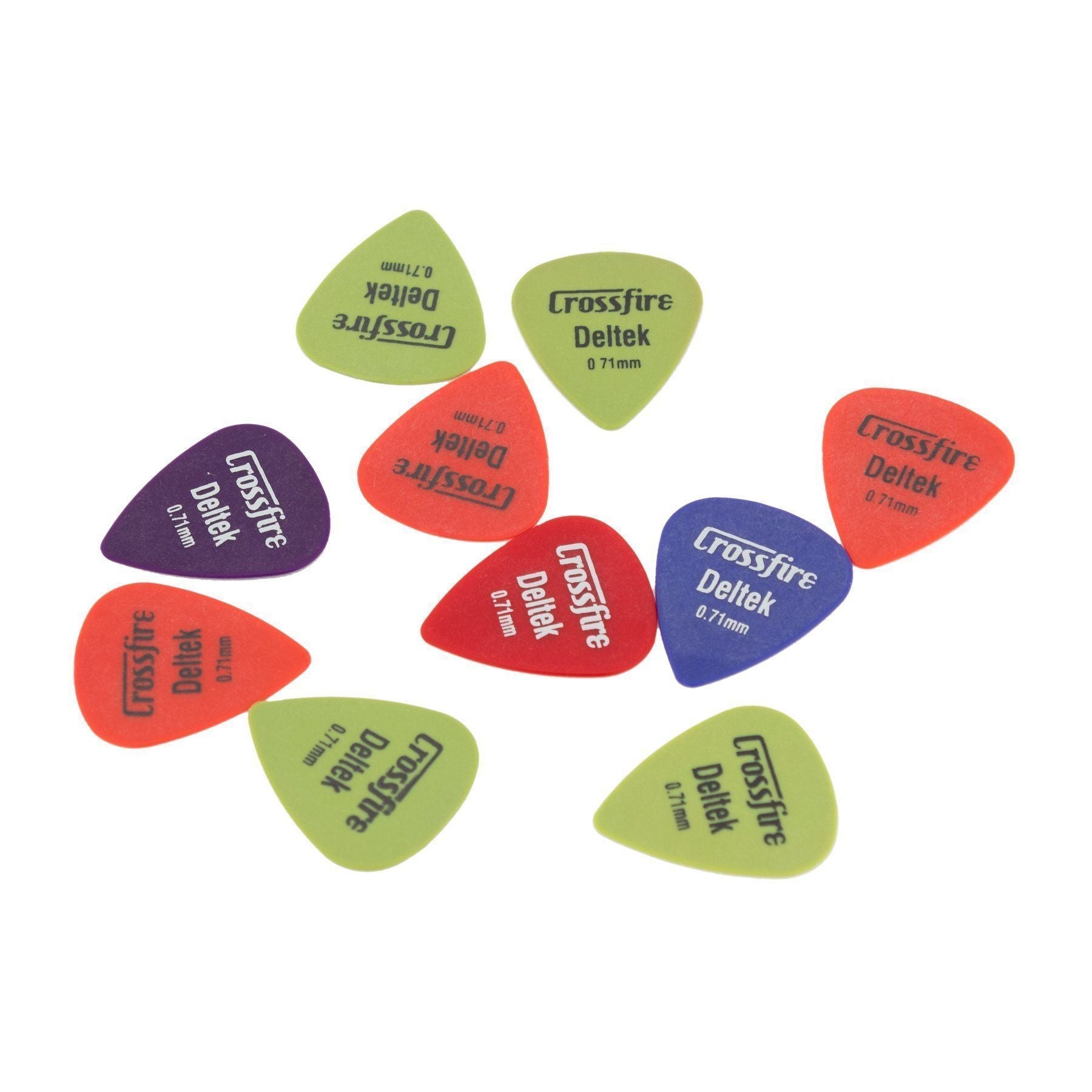 Crossfire Deltek 0.71mm Guitar Picks (10 Pack Assorted)-CPP-D71-10