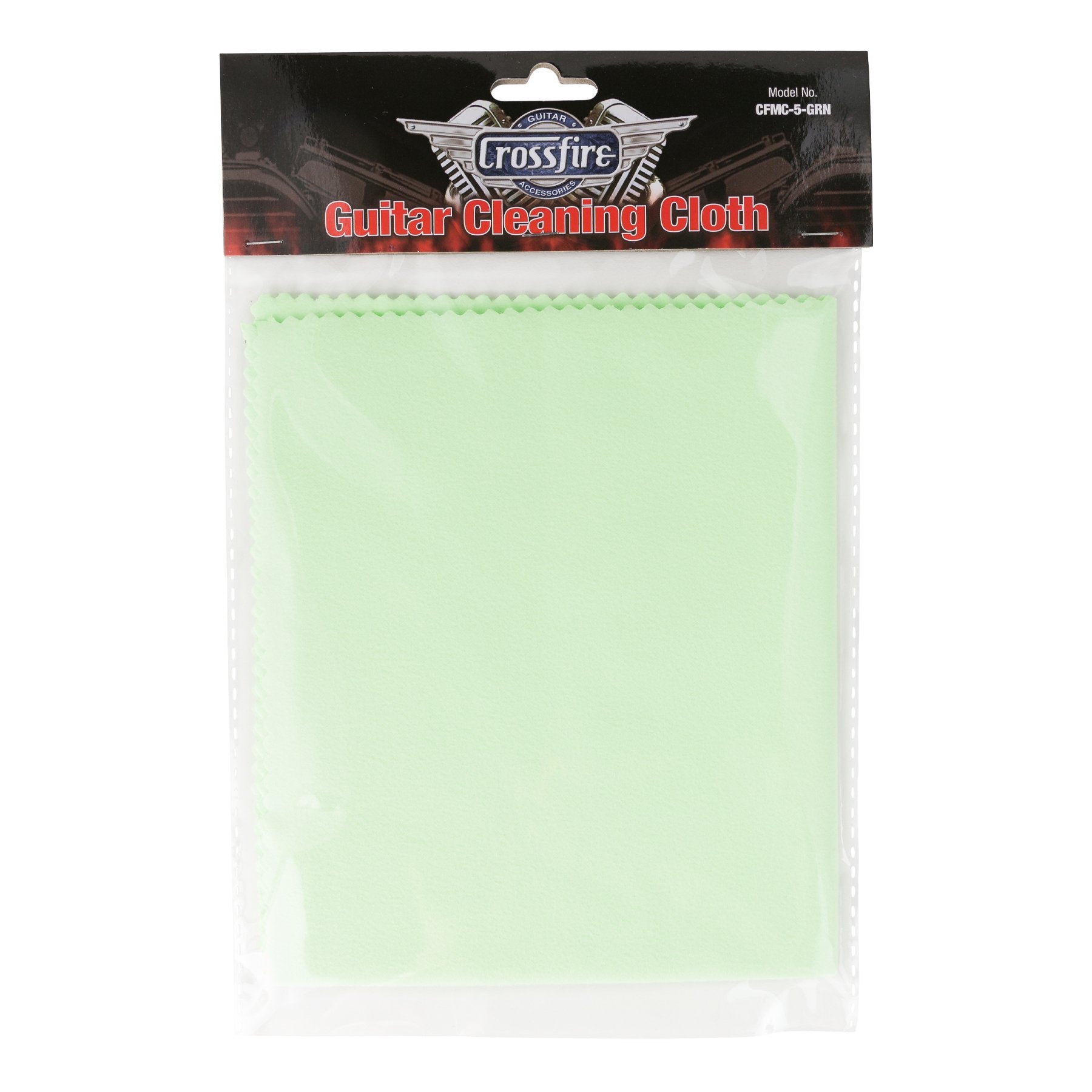 Crossfire Microfibre Guitar Polish Cloth (Green)-CFMC-5-GRN