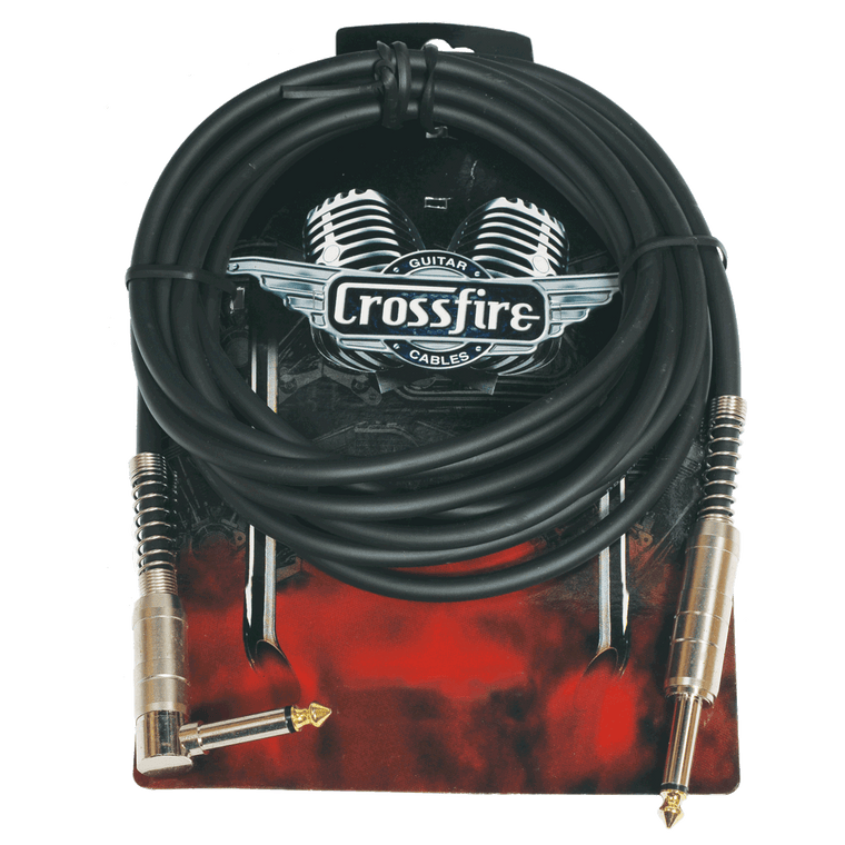 Crosssfire 10' / 3 Metre Instrument Cable with Straight-Angle Metal Jacks