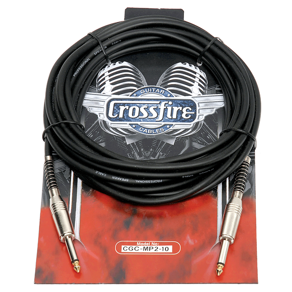 Crosssfire 10' / 3 Metre Instrument Cable with Straight Metal Jacks-CGC-MP2-10