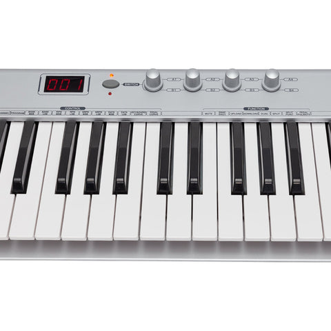 Crown CK-49 MIDI USB 49-Key Electronic Portable Keyboard Controller (Silver)