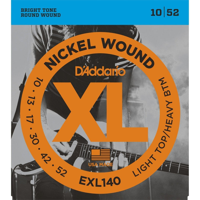 D'Addario EXL140 Light Top/Heavy Bottom Electric Guitar Strings (.010 - .052)