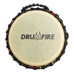 Drumfire 10" Synthetic Head Rope Djembe (Multicolour)