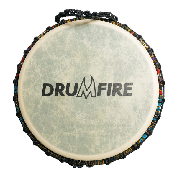 Drumfire 12" Synthetic Head Rope Djembe (Multicolour)