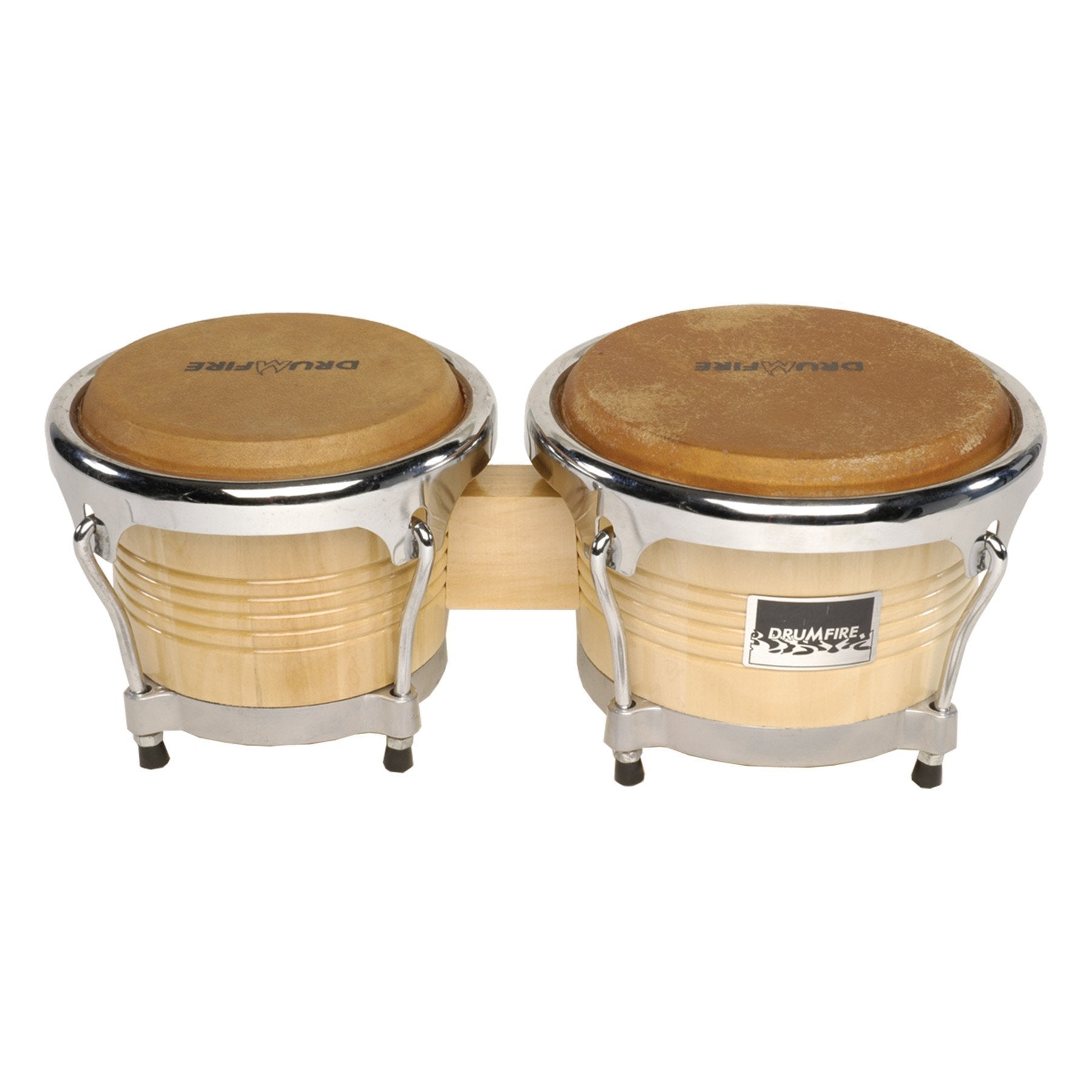 Drumfire 7.5" and 8.5" Elite Wood Bongos (Natural Gloss)-DFP-DB1-NGL