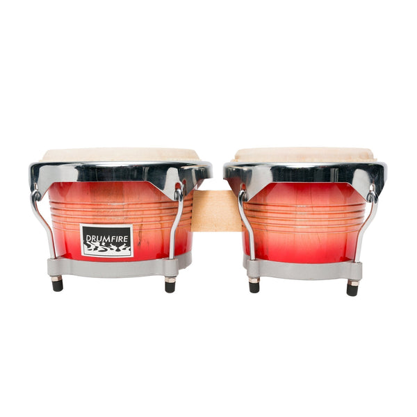 Drumfire 7.5" and 8.5" Elite Wood Bongos (Redburst)