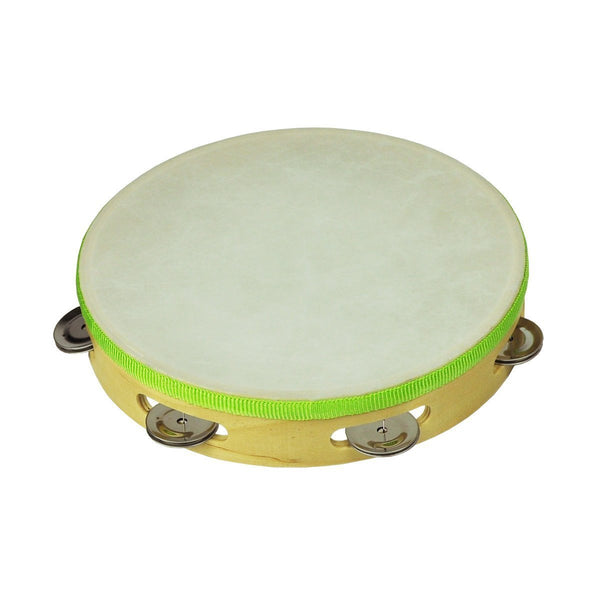 Drumfire Headed Wooden Tambourine (9")-DFP-TH96-NGL