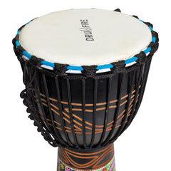 Drumfire 'Tribal Series' 10" Natural Hide Traditional Rope Djembe (Black)