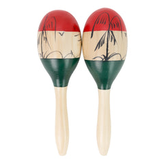 Drumfire Wooden Maracas (Striped Pattern)