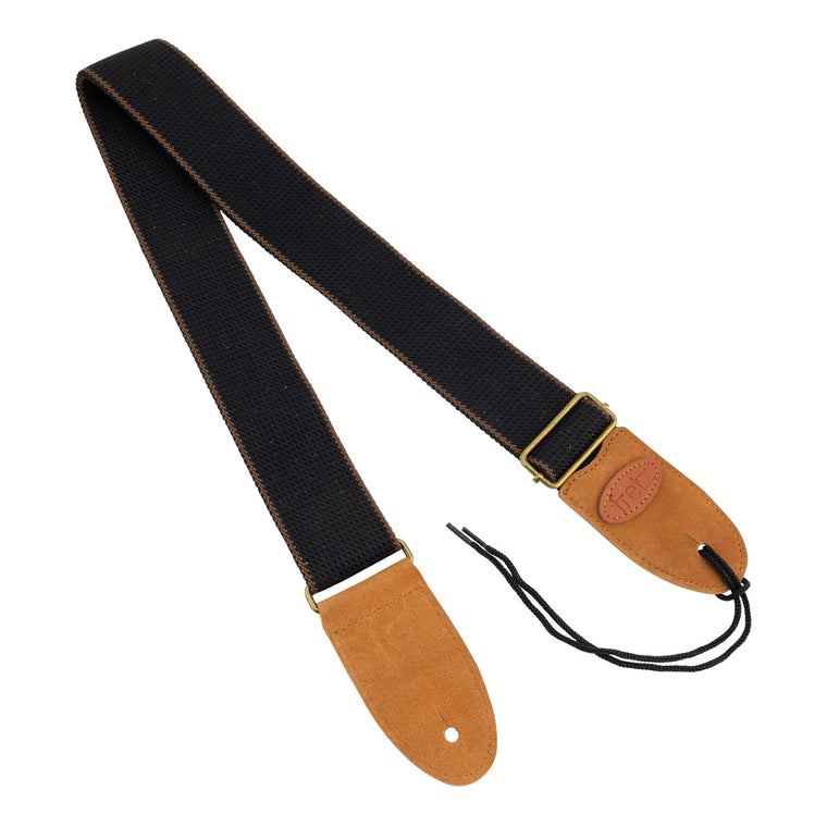 Fretz Polyweb Cotton Guitar Strap (Black)