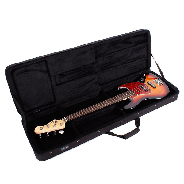 Fretz Rectangular Electric Bass Guitar Polyfoam Case (Black)