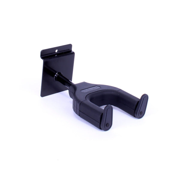 Fretz Short Self-Securing Slatwall Guitar Hanger (Black)