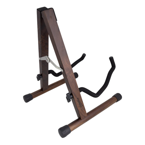 Fretz 'Woodie 5' Wooden Folding A-Frame Acoustic and Electric Guitar Stand (Walnut)