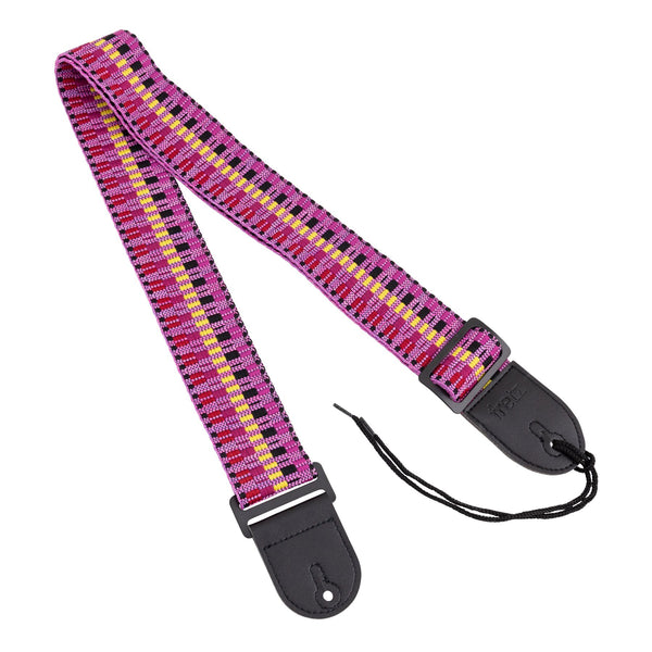 Fretz Woven Jacquard Fabric Guitar Strap (Magenta)-FGST-RETRO63