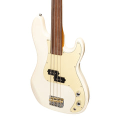 J&D Luthiers 4-String PB-Style Fretless Electric Bass Guitar (Cream)