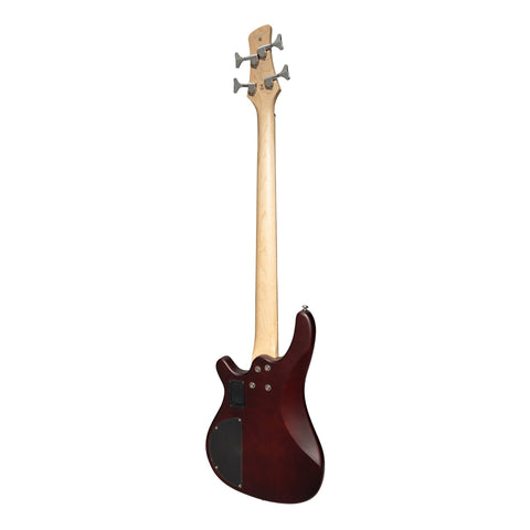 J&D Luthiers 4-String T-Style Contemporary Active Electric Bass Guitar (Satin Brown Stain)