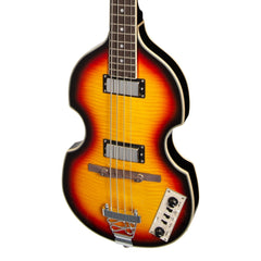 J&D Luthiers 4-String Violin-Style Electric Bass Guitar (Tobacco Sunburst)