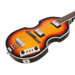 J&D Luthiers 4-String Violin-Style Electric Bass Guitar (Tobacco Sunburst)