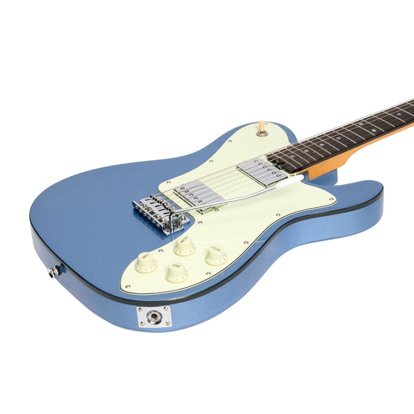 J&D Luthiers Deluxe TE-Style Electric Guitar (Metallic Blue)