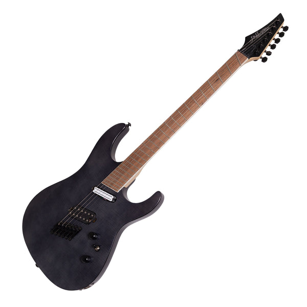 J&D Luthiers FF60 Contemporary Multi-Scale Electric Guitar (Transparent Black)