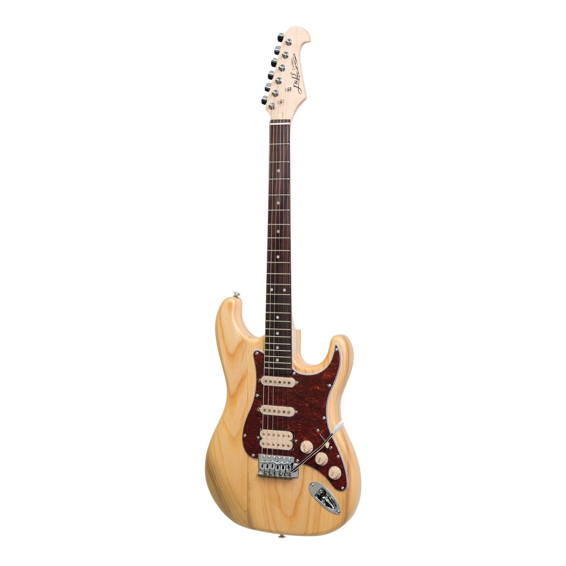 J&D Luthiers 'HSS' ST-Style Electric Guitar (Natural)-JD-ST3ARD-NST